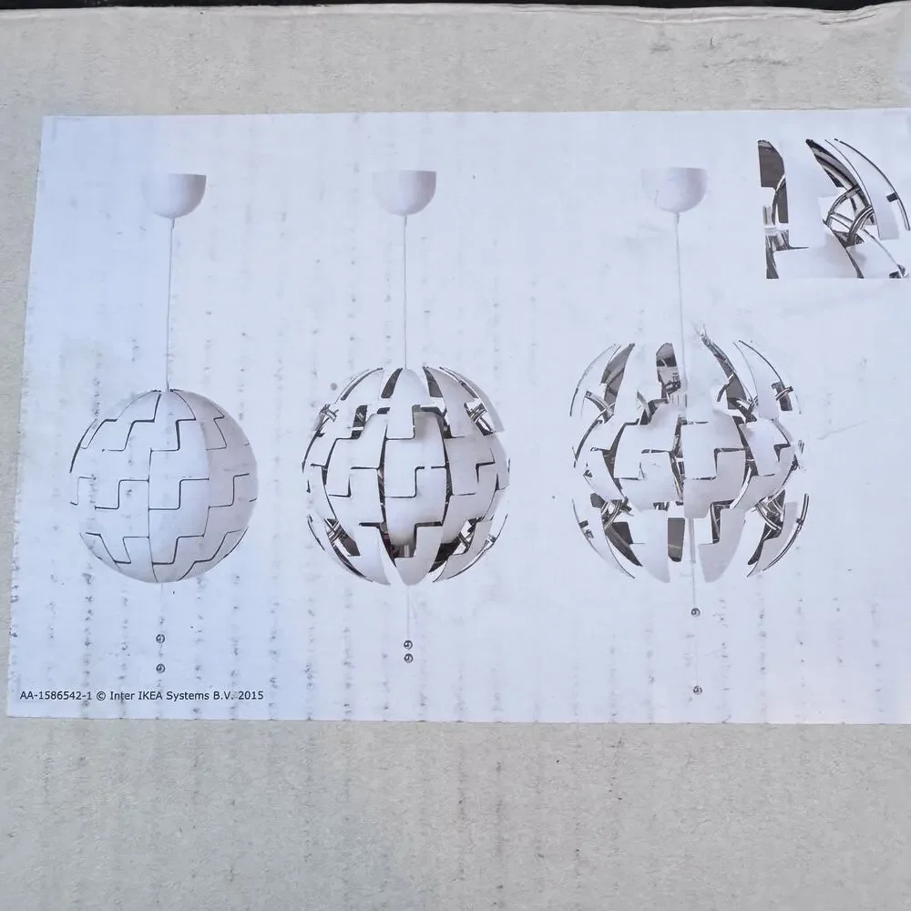 IKEA PS 2014 Pendant Lamp White David‎ Wahl Death Star Design – New In Box